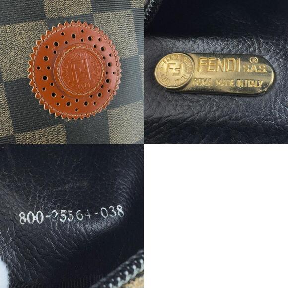 FENDI Brown Leather Shoulder Bag